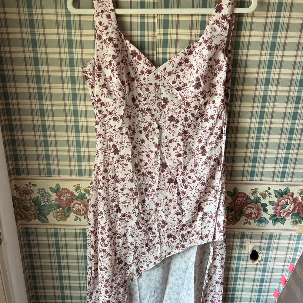 Floral Sleeveless High-Low Dress